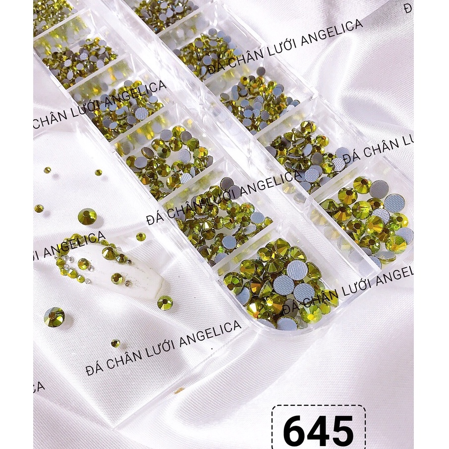 Đá Chân Lưới Nail 12 Khía Heaven Olivine Đính Móng ANGELICA 645