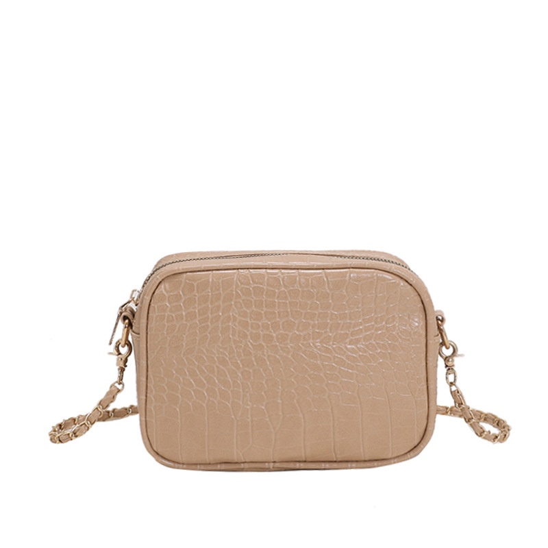 Túi Xách Đeo Vai Hình Vuông Cỡ Nhỏ Họa Tiết Da Cá Sấu Phối Dây Đeo Sợi Xích Thời Trang 202