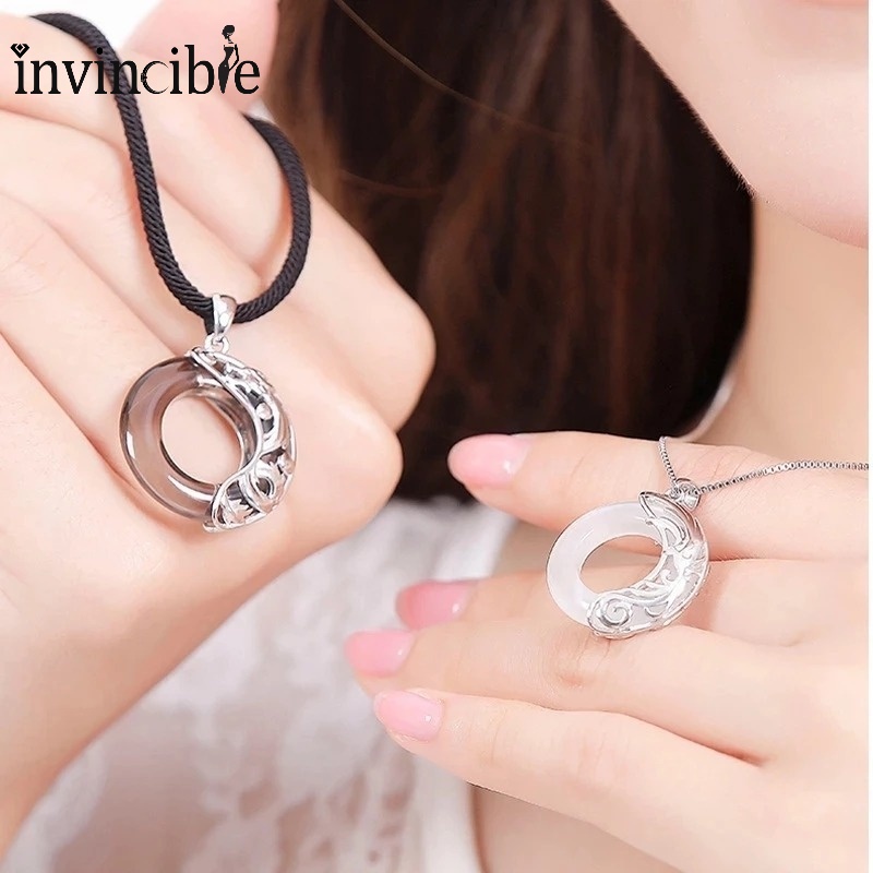 Dây Chuyền Mặt Tròn Hình Rồng Phượng Phong Cách Cổ Điển