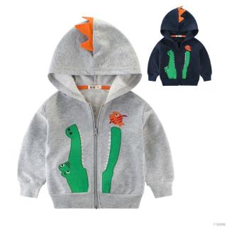 Áo khoác cotton có mũ hình cá sấu cho bé