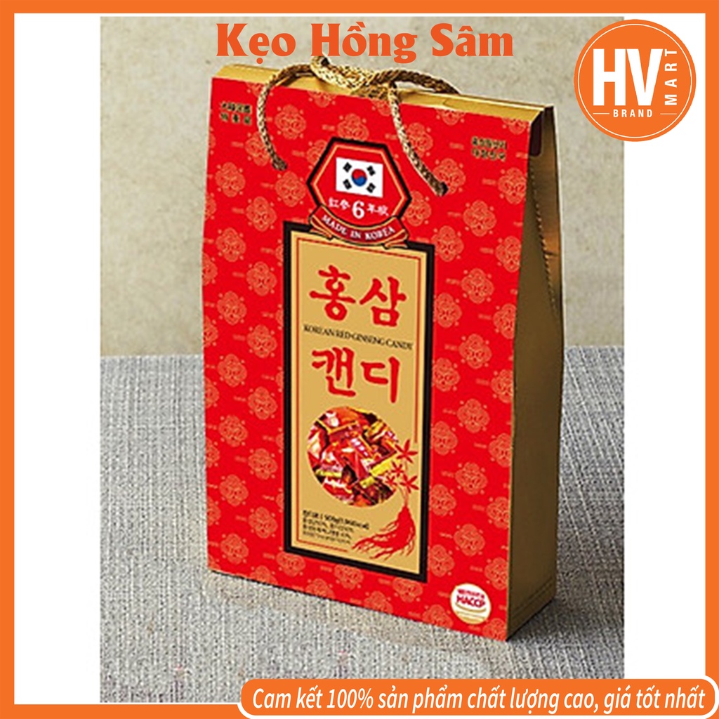 [Sale Sốc] Kẹo Hồng Sâm Koryo Hàn Quốc 500g Dạng hộp Làm Quà. Ngon Bổ Rẻ
