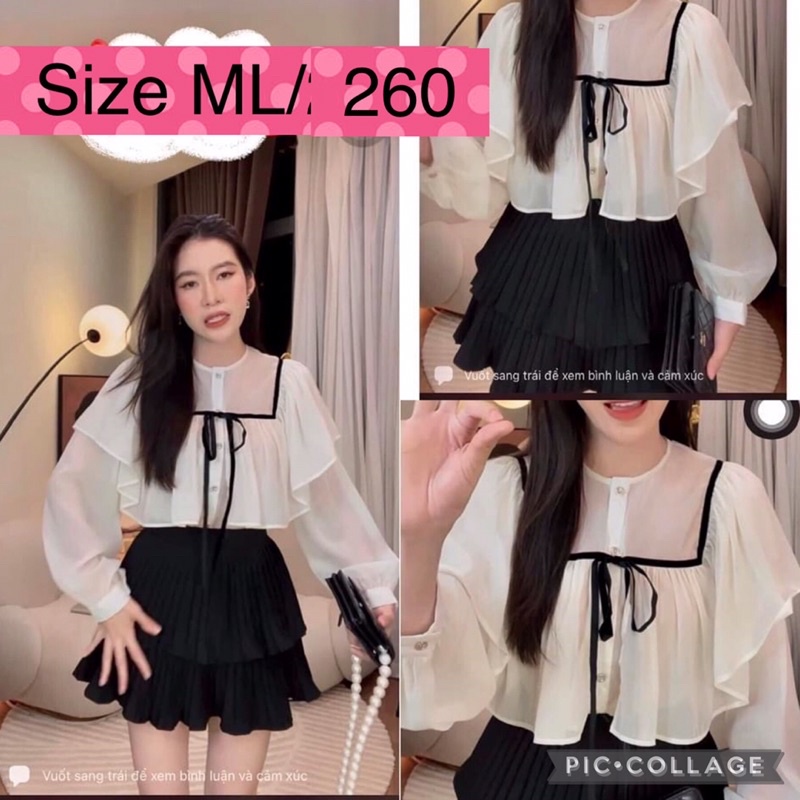 🌺 Set chân váy/áo nơ Loan Lâm🌺