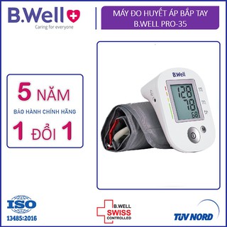 B.Well Swiss Pro 35 - Máy Đo Huyết Áp Bắp Tay - Bảo Hành 5 Năm (1 đổi 1)