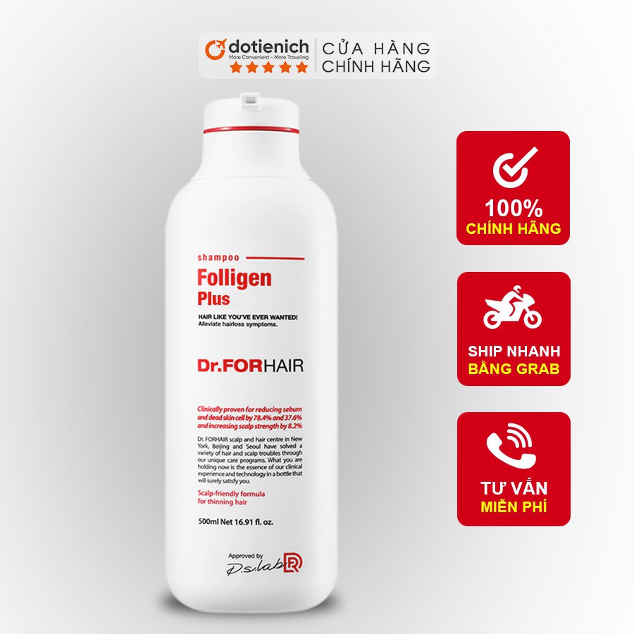 Dầu gội giảm/chống rụng tóc Dr.FORHAIR/Dr For Hair kích thích mọc tóc - Folligen Plus 500ml | BigBuy360 - bigbuy360.vn