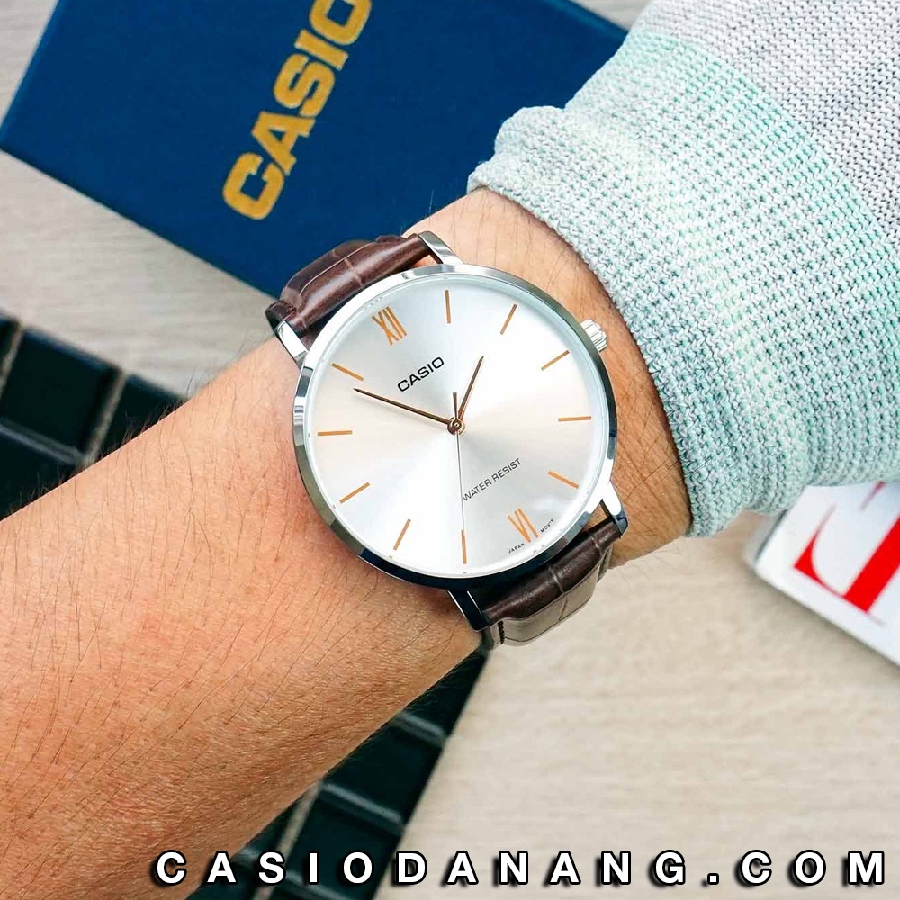 Đồng hồ nam dây da Casio Standard chính hãng Anh Khuê MTP-VT01L-7B2UDF (40mm)