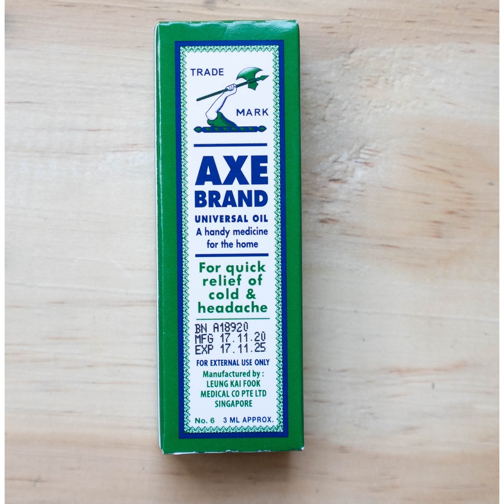 Dầu Gió Trắng Hiệu Cây Búa AXE Brand 3ml Singapore