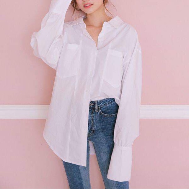 [ORDER] Sơmi boyfriend basic trắng