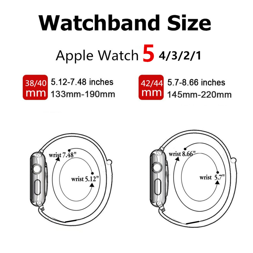 Dây đeo Nylon thay thế cho đồng hồ thông minh Apple Watch Series Se 6 5 4 3 2 1 Kích Thước 38mm 40mm 42mm 44mm