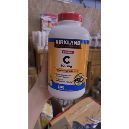 Viên Uống KIRKLAND Signature VITAMIN C 500-1000 mg 500 Viên - Tăng sức đề kháng cho cơ thể