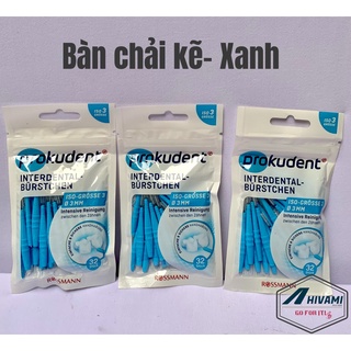 Bàn chải kẽ răng xanh + đỏ