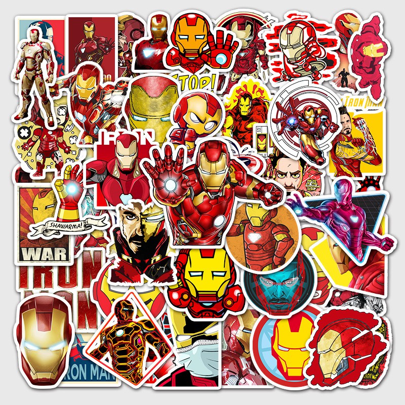 Bộ 52 Sticker hoạt hình Iron Man