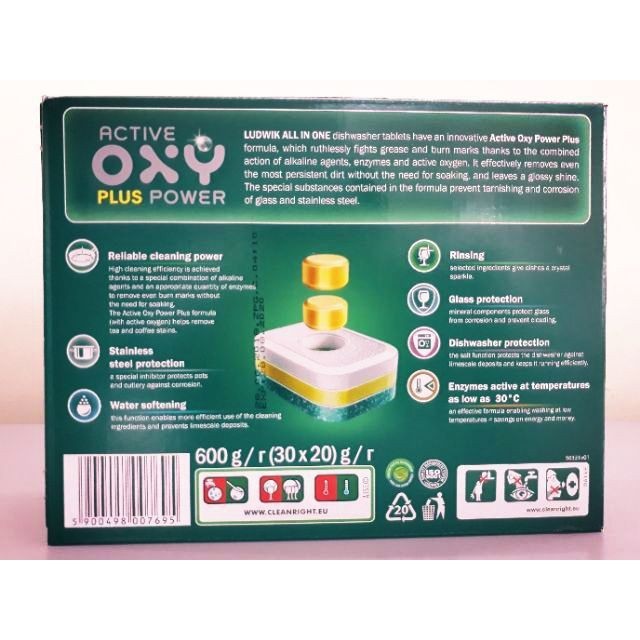 Combo 7 hộp viên rửa bát tổng hợp Ludwik All in one 30 viên (210 viên)