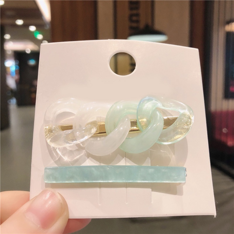 Kẹp Tóc Nhựa Resin Kết Hợp Trang Sức Cho Nữ