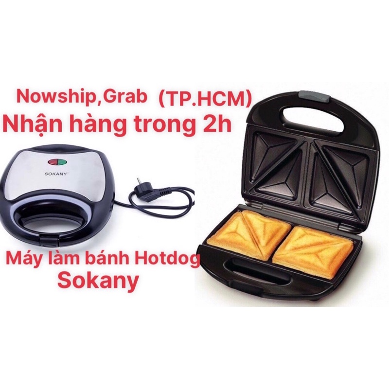 🔥Máy nướng bánh hotdog - sandwich Sokany KJ-105🔥