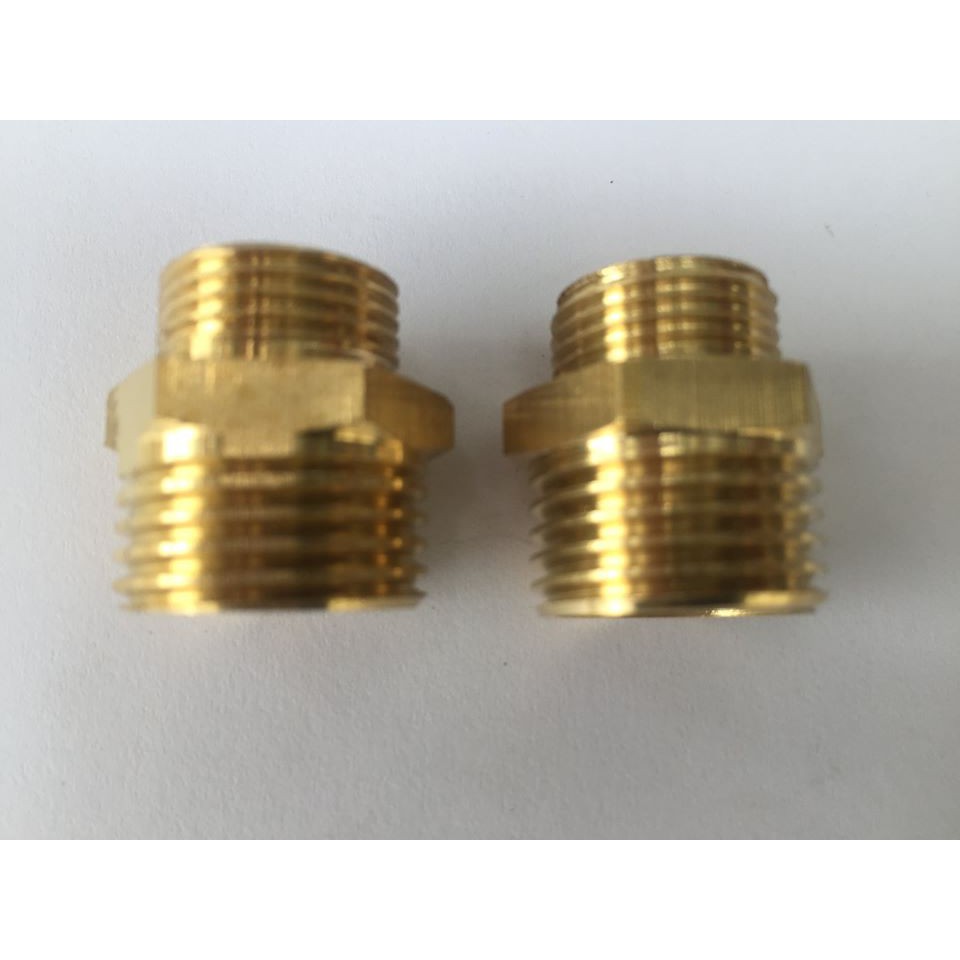 2 chiếc kép đồng ren ngoài 21mm-16mm