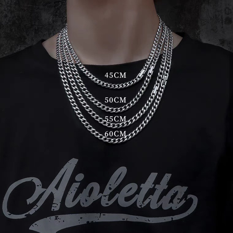 Dây chuyền - vòng cổ mặt chiếc nhẫn chất liệu thép titan không gỉ phong cách đơn giản unisex phù hợp nam và nữ