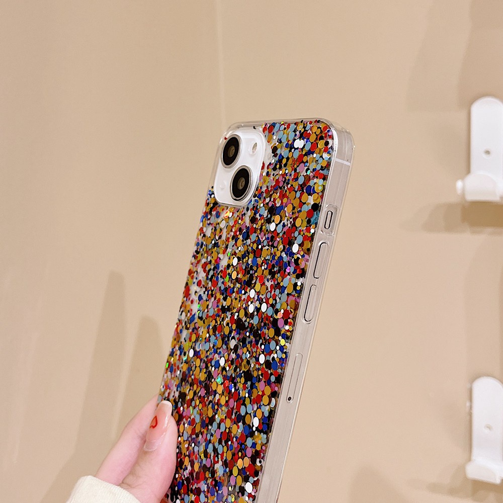 Ốp Điện Thoại Mềm Phối sequin Lấp Lánh Cho iphone 15 14 13 11 12 pro max mini xr x xs max 7 8 plus