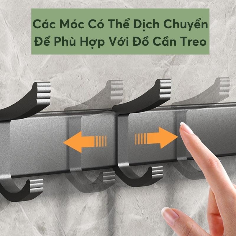 Thanh Treo Quần Áo Dán Tường(Không Khoan Tường).Móc Treo Đồ,Khăn Tắm Sơn Tĩnh Điện Cao Cấp