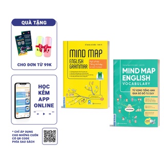 Sách - Mindmap English Grammar và Mindmap English Vocabulary - Học Kèm App Online