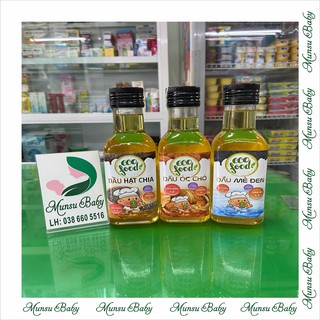 Dầu Mè đen, Dầu Hạt Chia, Dầu Óc chó Eco Food 150ml cho bé