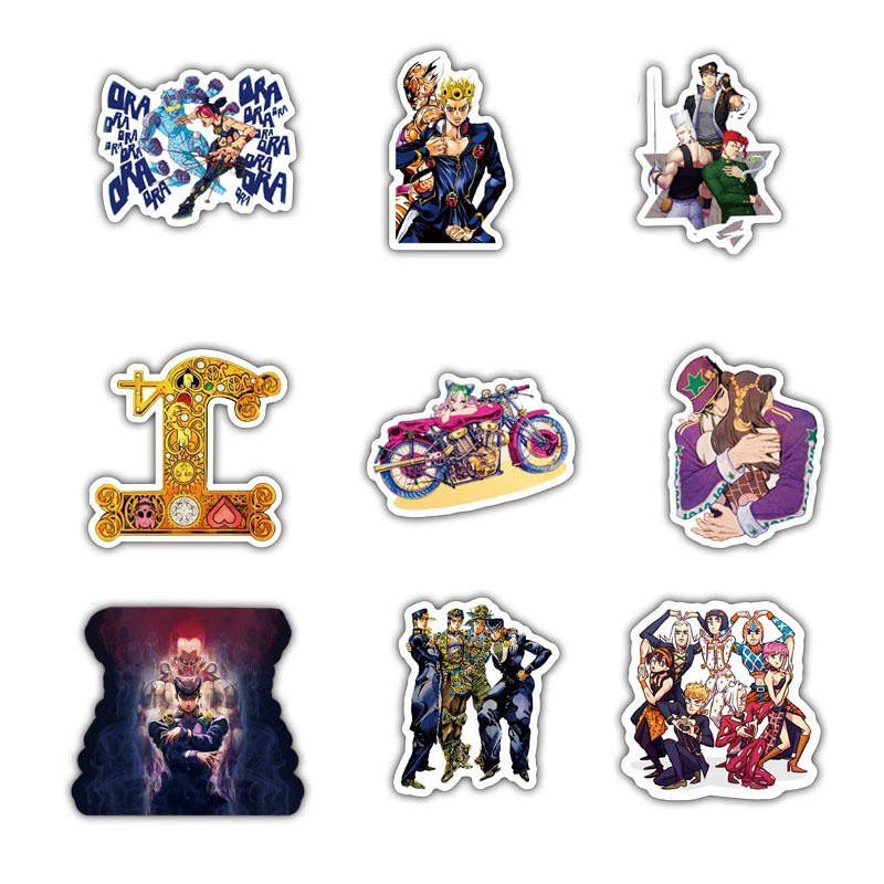 Set 50 miếng sticker dán trang trí hình JoJo's Bizarre Adventure độc đáo