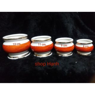 Lư hương đá đỏ (4 size)