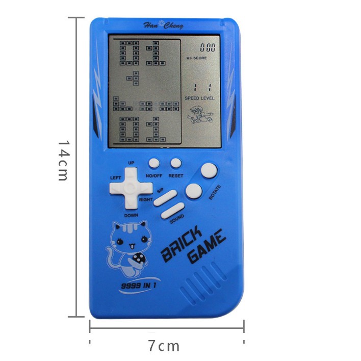 Máy chơi game xếp gạch Han Cheng 2021 - Màn hình 3.5 inch độ tương phản cao, cập nhật 23 game mới