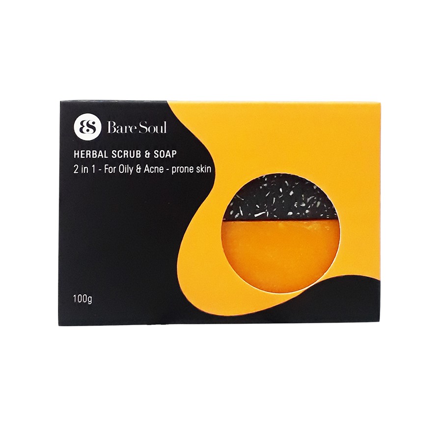 Combo Muối tắm gội BareSoul Free Body & Hair Scrub 300g  + Bánh xà phòng BareSoul Herbal Scrub & Soap 100g | BigBuy360 - bigbuy360.vn