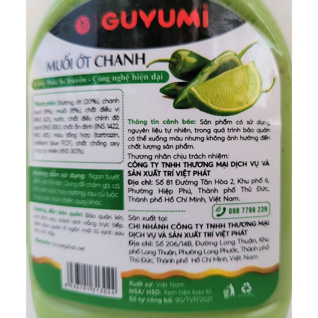 [Chai 200g] MUỐI ỚT CHANH [VN] GUYUMI Lime Chili Salt