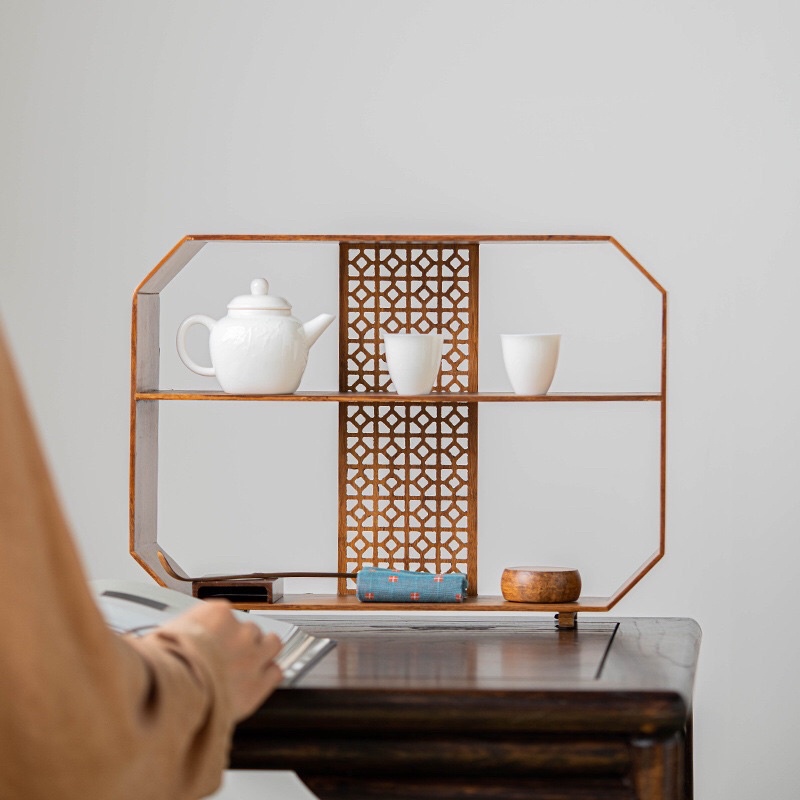 Kệ gỗ để đồ trang trí phong cách Trung Quốc