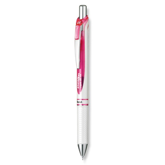 Bút Energel Bấm Pentel Vỏ trắng (0.7mm) BL77PW | 5 màu vỏ | Siêu mượt
