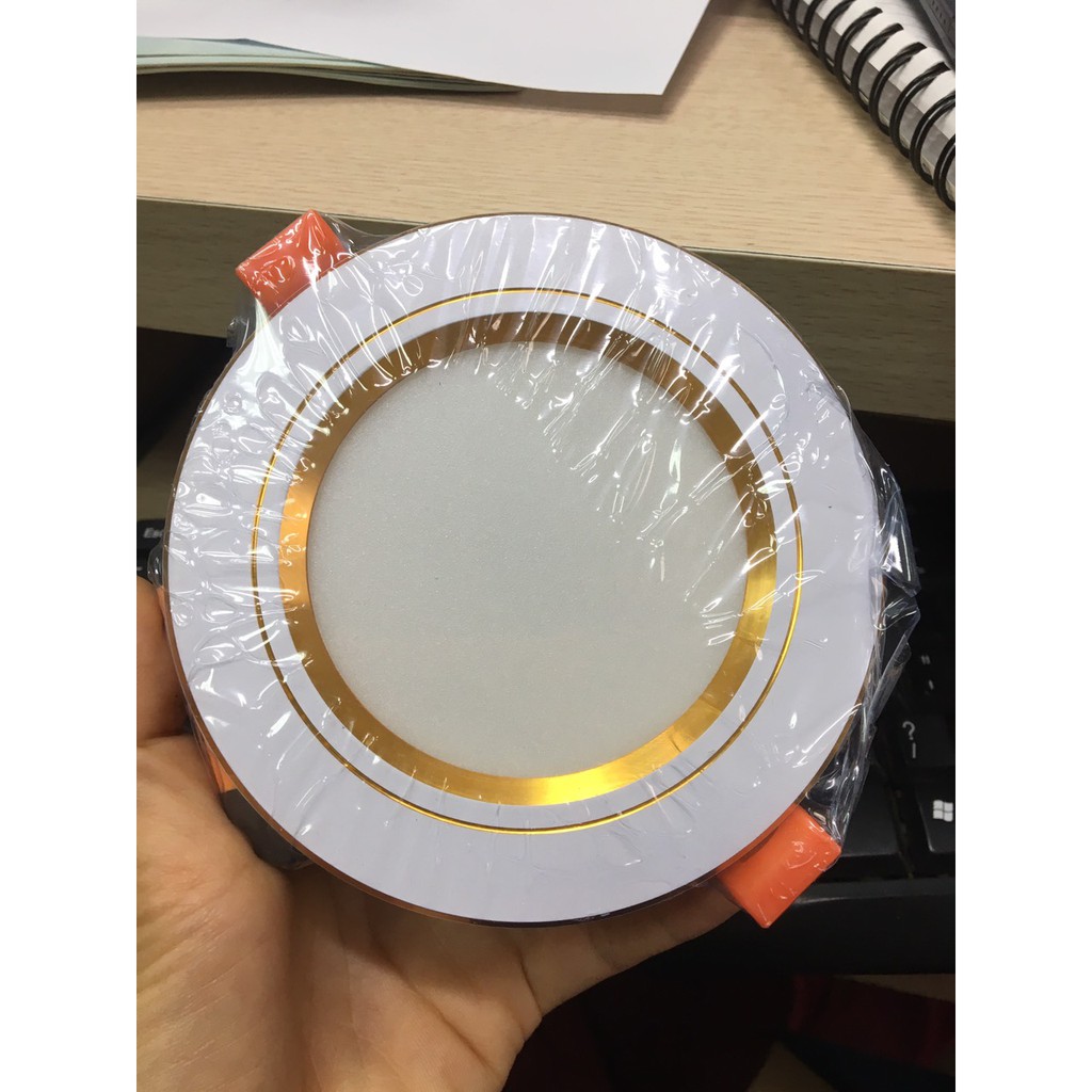 ÂM TRẦN 7W ÁNH Sáng Đơn Mầu VIỀN BẠC, VÀNG