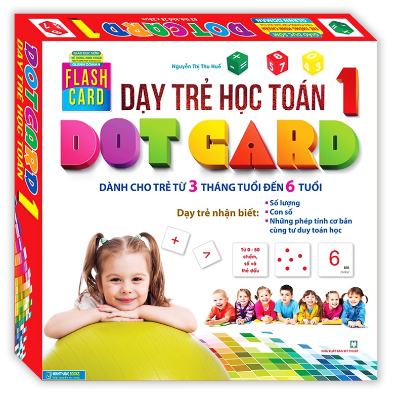 Sách - Flashcard - Dạy trẻ học Toán Dotcard tập 1 (hộp) - tái bản