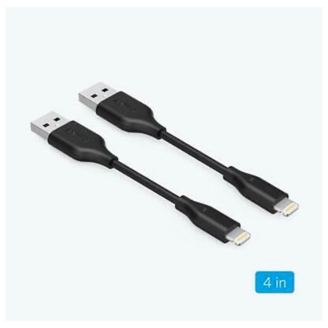 Cáp Lightning Anker PowerLine - 10cm (B81160) Hộp 2 Pack