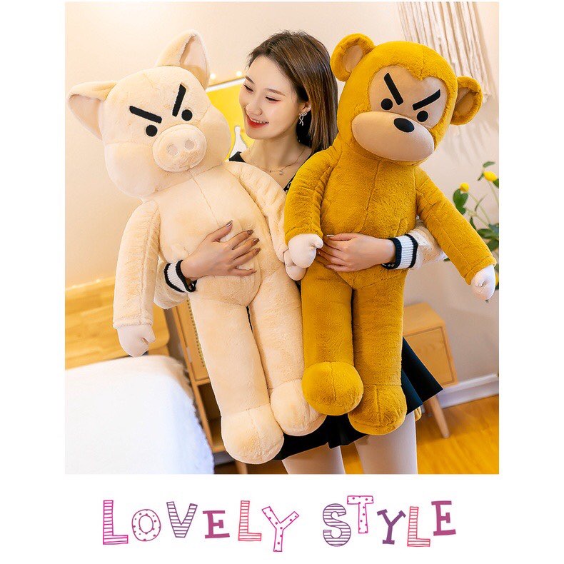 Thú nhồi bông Lợn, Khỉ giận dữ, hàng thú bông cao cấp 2022