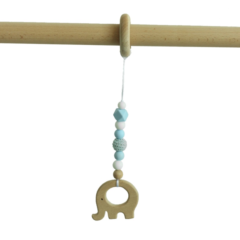 Đồ Chơi Mặt Dây Chuyền Hình Động Vật Tập Gym Không BPA An Toàn Thực Phẩm Cho Bé