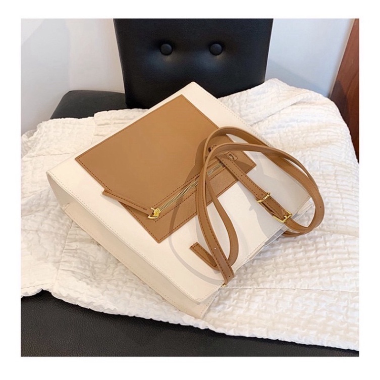 Túi đeo chéo sét 2 túi tote phối màu cao cấp sang trọng