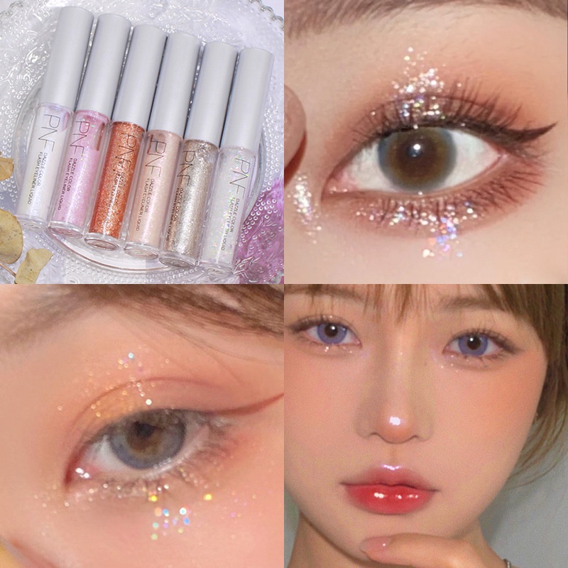 Phấn Mắt Dạng Lỏng 6 Màu Lấp Lánh Chống Thấm Nước Sành Điệu