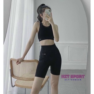 Set tập lửng áo bra phối lưới độc lạ