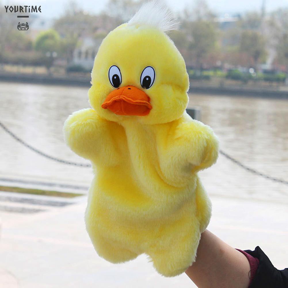 Đồ chơi con rối đeo tay hình chú vịt bằng nhung mềm mại dễ thương cho bé