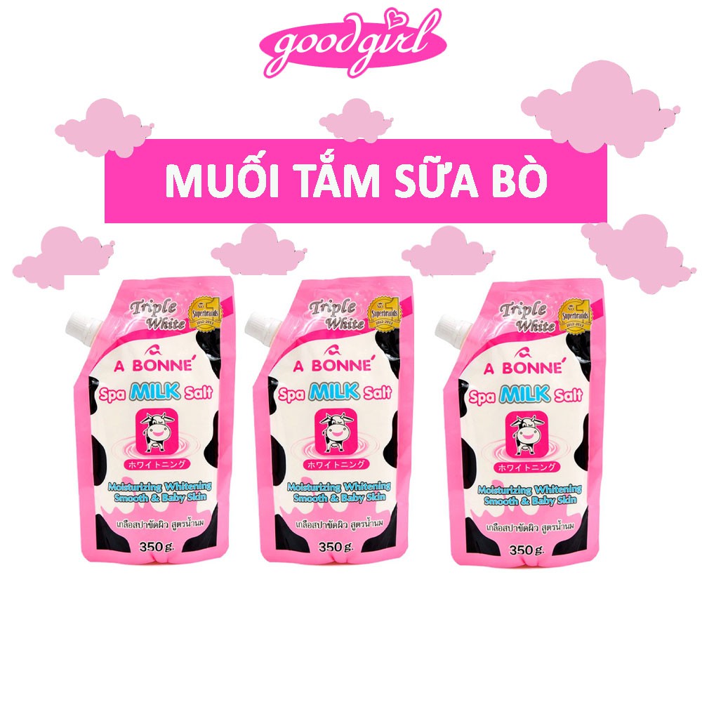Muối Tắm Sữa Bò 💖 BÁN CHẠY SỐ 1 💖 Muối Bò Tắm Tẩy Tế Bào Chết A Bonne Spa Milk Salt Thái Lan 350gr