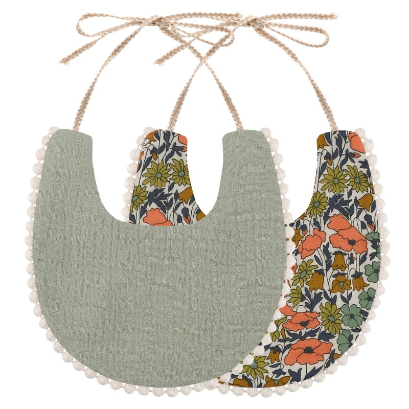 Yếm Ăn Cotton Mềm Mại Thấm Hút Tốt Cho Bé