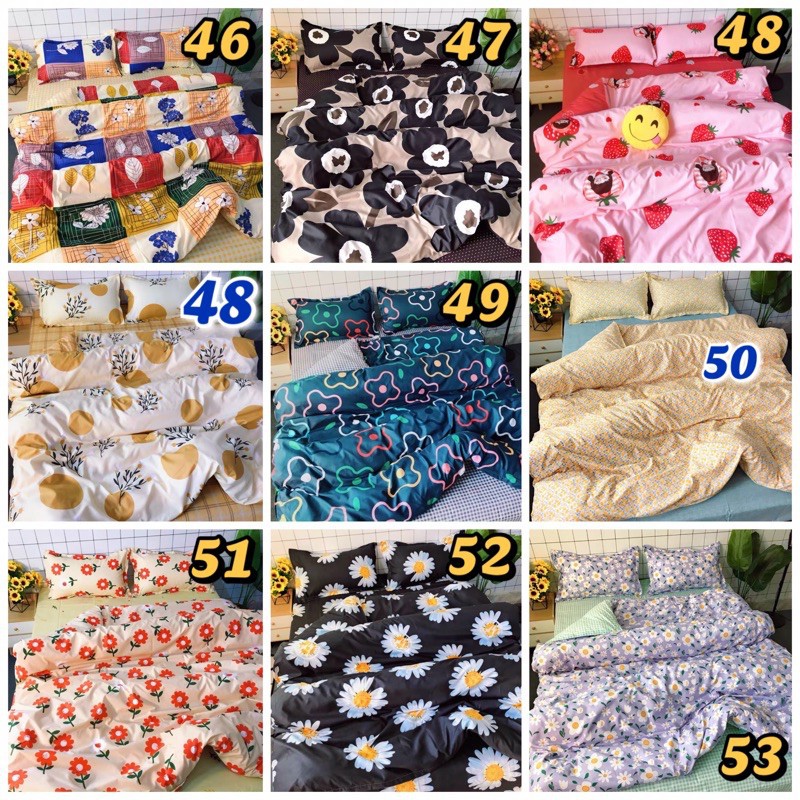 Bộ Chăn Ga Gối Cotton PoLy Nhập Khẩu Cao Cấp- Mềm Mại, Bền Màu