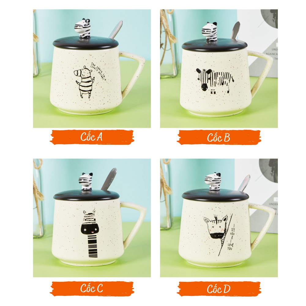 Ly Sứ, Cốc Cà Phê Hình Ngựa Vằn Cao Cấp 400ml | BigBuy360 - bigbuy360.vn