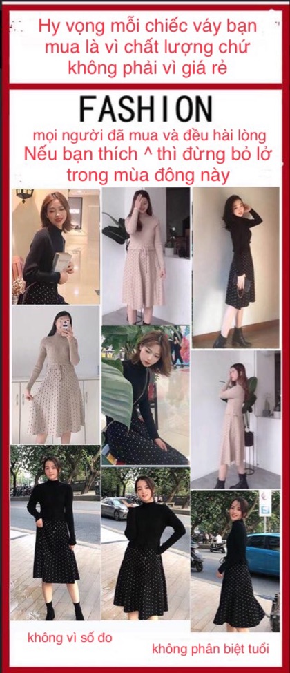 váy len chấm bi hàng nhập quảng trực tiếp quảng châu | BigBuy360 - bigbuy360.vn