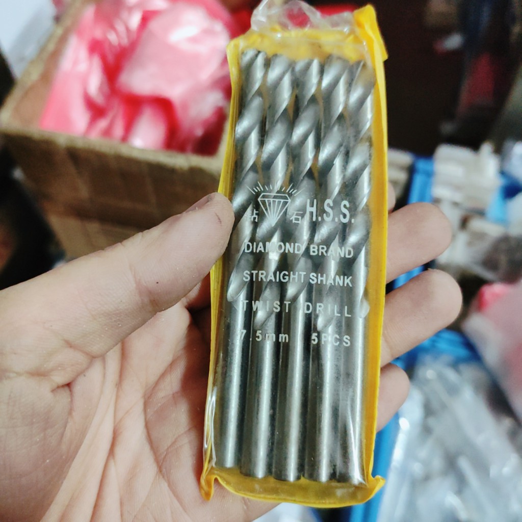 10Mũi khoan gỗ 7.5mm, dùng khoan gỗ, khoan tôn, lắp máy khoan cầm tay phổ thông (SS3643)
