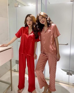 Bộ lụa cộc tay quần dài