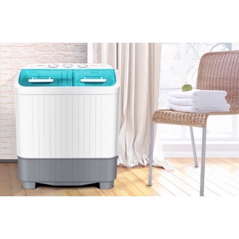 Máy giặt mini 2 lồng AUX giặt 8kg quần áo - Máy giặt mini 2 lồng phù hợp với không gian nhỏ gia đình, sinh viên AN HOME