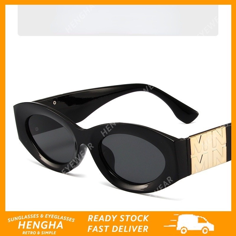 Kính Mát Gọng Oval Màu Kẹo Chống Tia UV Thời Trang Cổ Điển