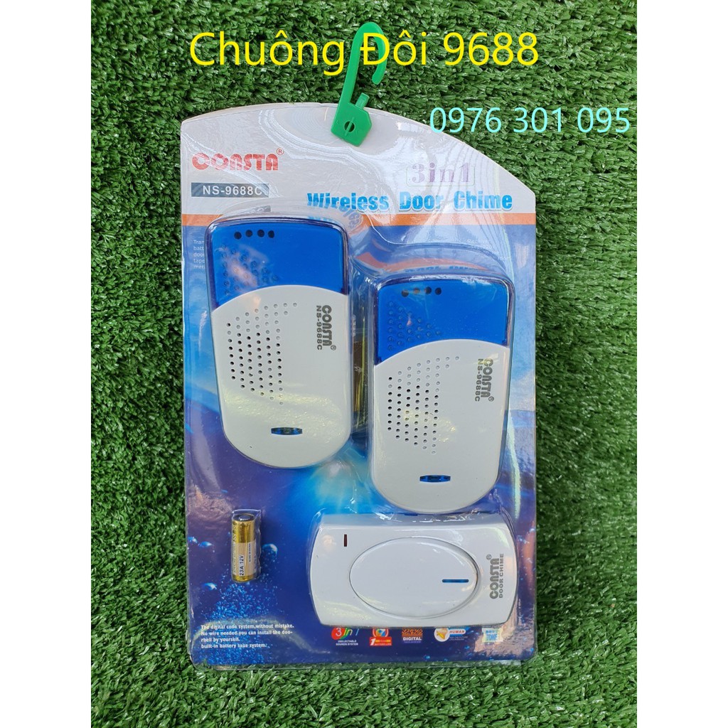 [Chuông Đôi] Chuông Cửa Không Dây 9688